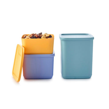 Square Containers Set  650Ml + 1L +1.8L (3)